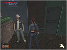 By nie uszkodzić się, wracając na dół, wejdź na wąską półkę z powrotem (tym razem nie na rękach, tylko stań na niej) i idąc powoli (trzymasz Shift) wróć nad wagon [#72] - [Misja 05] Parisian Ghetto - Ulice i okolice (cz.1) - Tomb Raider: The Angel of Darkness - poradnik do gry