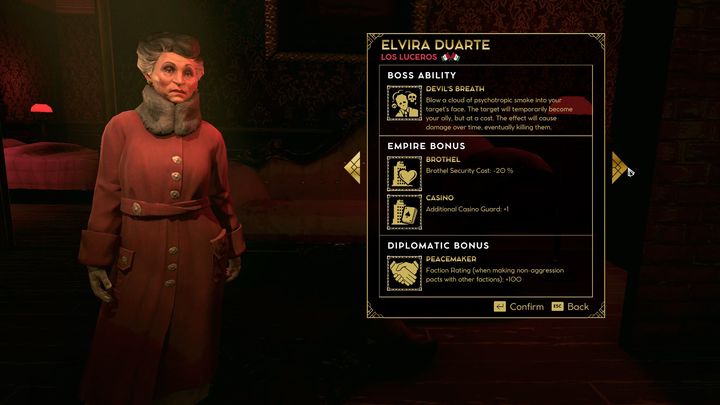Elvira Duarte będzie dobrym wyborem, jeśli chcesz grać bardziej ofensywnie - Empire of Sin: Elvira Duarte - boss, charakterystyka - Empire of Sin - poradnik do gry