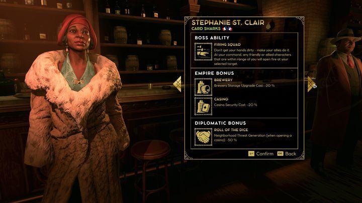 Stephanie St - Empire of Sin: Stephanie St. Clair - boss, charakterystyka - Empire of Sin - poradnik do gry