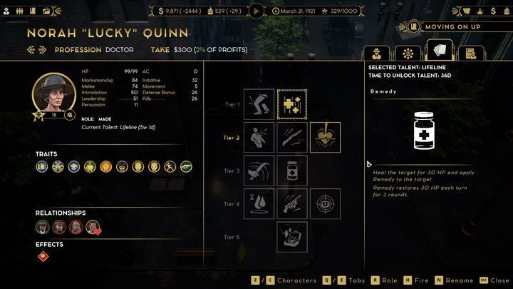 To, co się stanie z rannym bohaterem po walce zależy od stopnia otrzymanych obrażeń - Empire of Sin: Leczenie - jak leczyć postać? - Empire of Sin - poradnik do gry