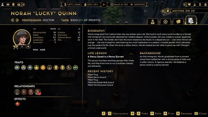 Każde Twoje działanie wpływa na morale każdego rekruta - Empire of Sin: Rekruci - werbunek, przykładowe drużyny - Empire of Sin - poradnik do gry