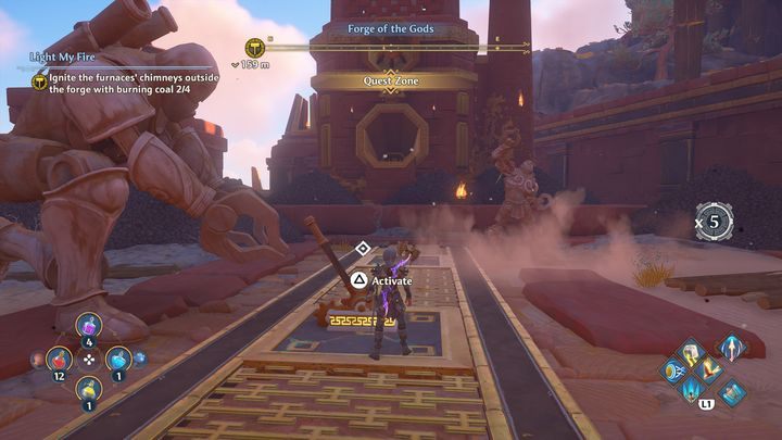 Po lewej stronie na górze, znajduje się trzeci piec - Immortals Fenyx Rising: Rozpal mnie - solucja, opis przejścia - Immortals Fenyx Rising - poradnik do gry