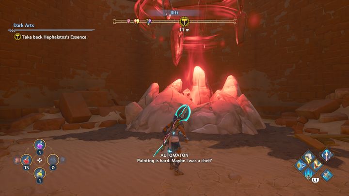 Zeskocz na dół i wejdź do niej - Immortals Fenyx Rising: Mroczne sztuki - solucja, opis przejścia - Immortals Fenyx Rising - poradnik do gry