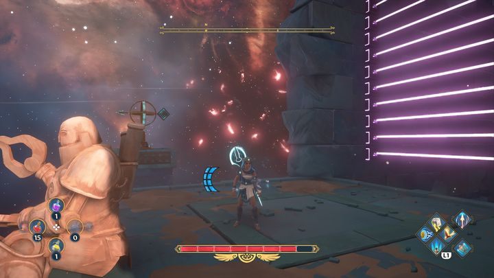 Wchodząc wyżej, ponownie strzel w cel na drogowskazie - Immortals Fenyx Rising: Mroczne sztuki - solucja, opis przejścia - Immortals Fenyx Rising - poradnik do gry