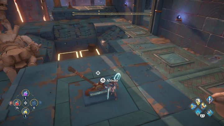 Kulę umieść na brązowych platformach - Immortals Fenyx Rising: Mroczne sztuki - solucja, opis przejścia - Immortals Fenyx Rising - poradnik do gry