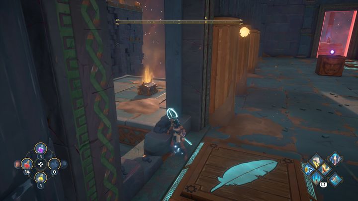 Zanim jednak zaczniesz rozwiązywać łamigłówkę, po lewej stronie znajduje się skrzynia z Ambrozją - Immortals Fenyx Rising: Mroczne sztuki - solucja, opis przejścia - Immortals Fenyx Rising - poradnik do gry