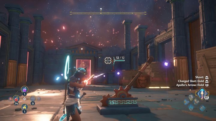 Na starcie kliknij przycisk, a następnie skorzystaj z dźwigni - Immortals Fenyx Rising: Mroczne sztuki - solucja, opis przejścia - Immortals Fenyx Rising - poradnik do gry