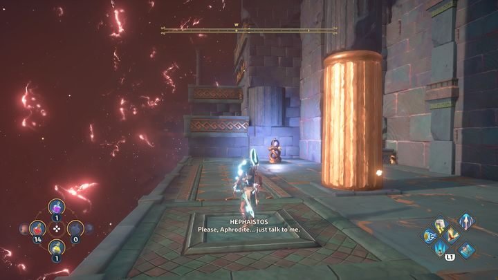 Na samym szczycie zawalczysz natomiast z bossem, który nazywa się Rozjuszony Polifem (Polyphemos the Enraged) - Immortals Fenyx Rising: Mroczne sztuki - solucja, opis przejścia - Immortals Fenyx Rising - poradnik do gry