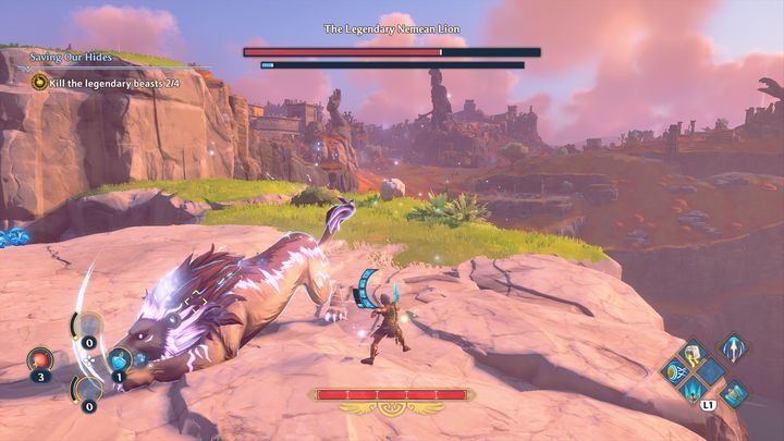 Lew Nemejski atakuje głównie za sprawą swoich długich łap - Immortals Fenyx Rising: Ratowanie skóry - solucja, opis przejścia - Immortals Fenyx Rising - poradnik do gry