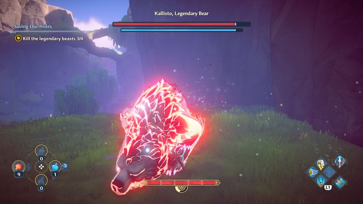 Jeśli się oddalimy, sprowokujemy Kallisto do wykonywania groźnych ataków, jak szarża, która jeśli trafi postać gracza, zada duże obrażenia - Immortals Fenyx Rising: Ratowanie skóry - solucja, opis przejścia - Immortals Fenyx Rising - poradnik do gry