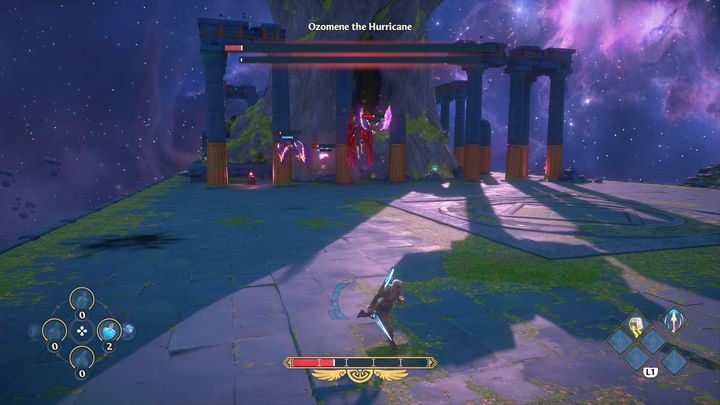 Ozomene może również wykonać ognisty atak - Immortals Fenyx Rising: Ozomene the Hurricane - boss, jak pokonać? - Immortals Fenyx Rising - poradnik do gry