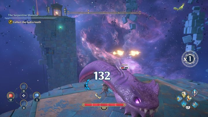 Gdy boss zostanie ogłuszony, jego głowa opadnie na ziemię - Immortals Fenyx Rising: Hydra - boss, jak pokonać? - Immortals Fenyx Rising - poradnik do gry