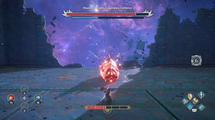 Bardzo pomocny w walce z Cerberem może okazać się Fosfor (Phosphor), gdyż stunuje na krótką chwile bossa, przez co nie może on nawet się ruszyć - Immortals Fenyx Rising: Pies Hadesa, legendarny Cerber - boss, jak pokonać? - Immortals Fenyx Rising - poradnik do gry