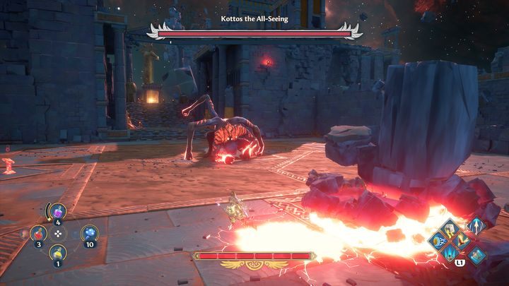 O ile wszystkie jego ataki są niemożliwe do sparowania, posiada atak zwykły, który można odbić - Immortals Fenyx Rising: Wszechwidzący Kottos - boss, jak pokonać? - Immortals Fenyx Rising - poradnik do gry