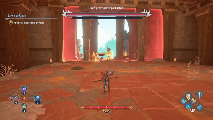 Drugi cios również jest niemożliwy do sparowania - Immortals Fenyx Rising: Duch przybocznego Tartaru - boss, jak pokonać? - Immortals Fenyx Rising - poradnik do gry
