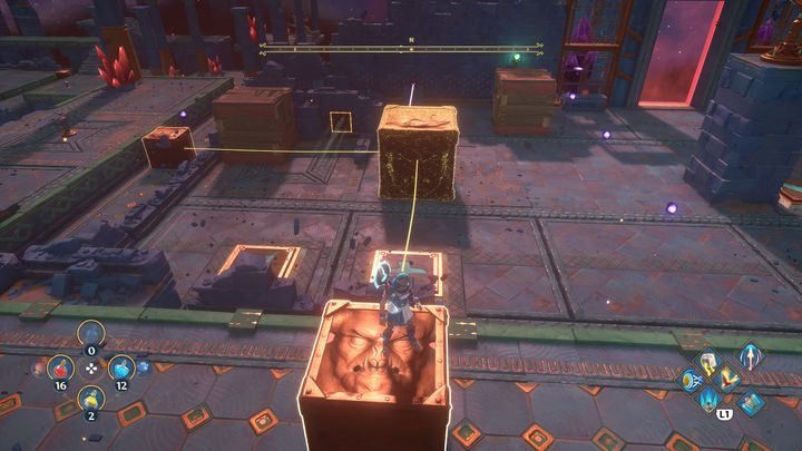 Najpierw umieść duży blok tak jak na zdjęciu powyżej - Immortals Fenyx Rising: Pajęcza sieć - solucja, opis przejścia - Immortals Fenyx Rising - poradnik do gry