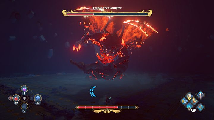 Ponadto Tyfon atakuje za pomocą swojej macki - Immortals Fenyx Rising: Tyfon Niszczyciel - boss, jak pokonać? - Immortals Fenyx Rising - poradnik do gry