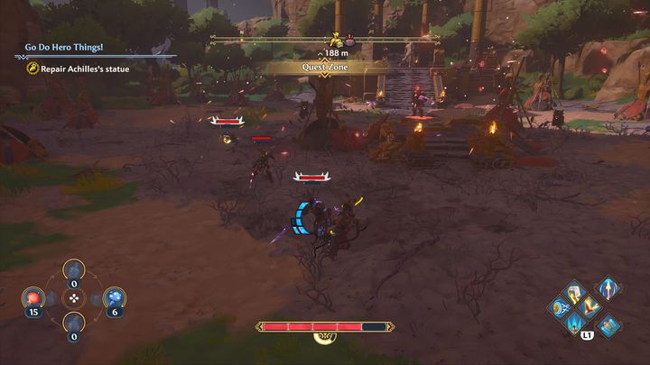 Później musisz naprawić rzeźbę Achillesa - Immortals Fenyx Rising: Zajmij się bohaterską robotą! - solucja, opis przejścia - Immortals Fenyx Rising - poradnik do gry