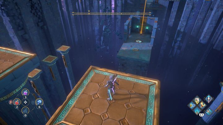 Po ułożeniu w całość obiektu, uruchomisz prawą kolumnę - Immortals Fenyx Rising: Hierarchia ważności - solucja, opis przejścia - Immortals Fenyx Rising - poradnik do gry