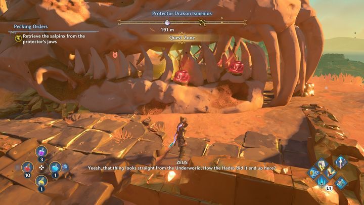 Teraz idź w stronę znacznika znajdującego się na północy regionu - Immortals Fenyx Rising: Hierarchia ważności - solucja, opis przejścia - Immortals Fenyx Rising - poradnik do gry