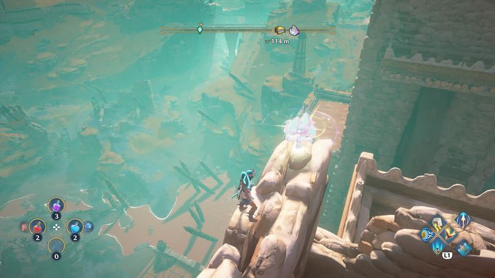 Na samym szczycie budowli po prawej stronie znajduje się Ambrozja - Immortals Fenyx Rising: Ambrozja (Wojenna Grota) - mapa, lista - Immortals Fenyx Rising - poradnik do gry