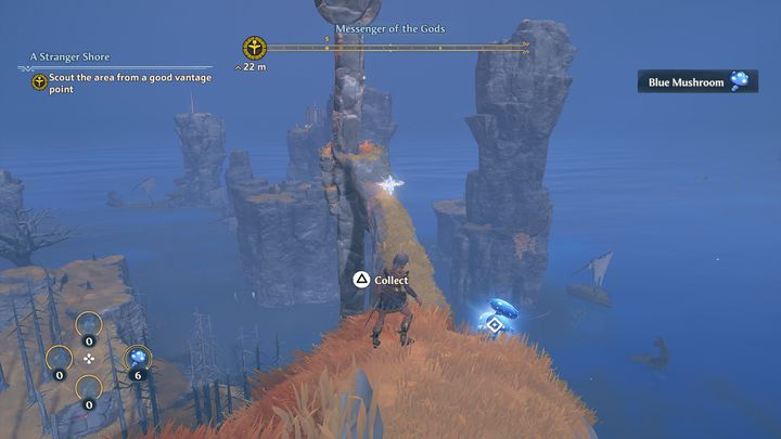 Ulokowana na szczycie statuy Hermesa, jest to pierwsza Ambrozja, którą otrzymasz za wykonanie zadania głównego - Immortals Fenyx Rising: Ambrozja (Niszczycielskie Skały) - mapa, lista - Immortals Fenyx Rising - poradnik do gry