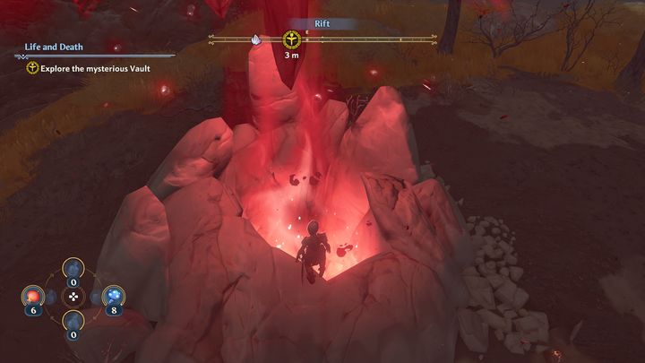 Gdy będziesz blisko znacznika, pojawi się cutscenka z toporem - Immortals Fenyx Rising: Życie i śmierć - solucja, opis przejścia - Immortals Fenyx Rising - poradnik do gry