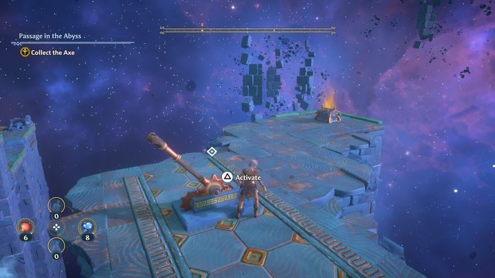 Nieopodal kolejnej dźwigni znajduje się skrzynia, otwórz ją aby zdobyć kilka eliksirów - Immortals Fenyx Rising: Przejście do otchłani - solucja, opis przejścia - Immortals Fenyx Rising - poradnik do gry