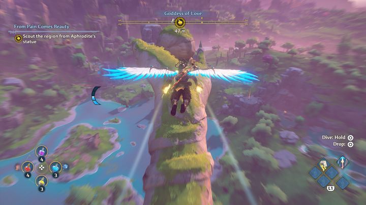 Teraz wespnij się na sam szczyt statuy, aby wykonać rozpoznanie - Immortals Fenyx Rising: Piękno rodzi się w bólu - solucja, opis przejścia - Immortals Fenyx Rising - poradnik do gry