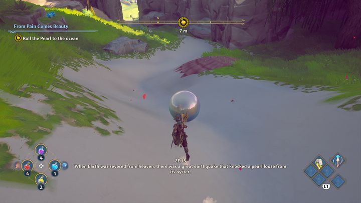 Droga jest długa, jednakże pokonuje się ją całkiem szybko ze względu na ścieżkę po której będziesz ją prowadzić - Immortals Fenyx Rising: Piękno rodzi się w bólu - solucja, opis przejścia - Immortals Fenyx Rising - poradnik do gry