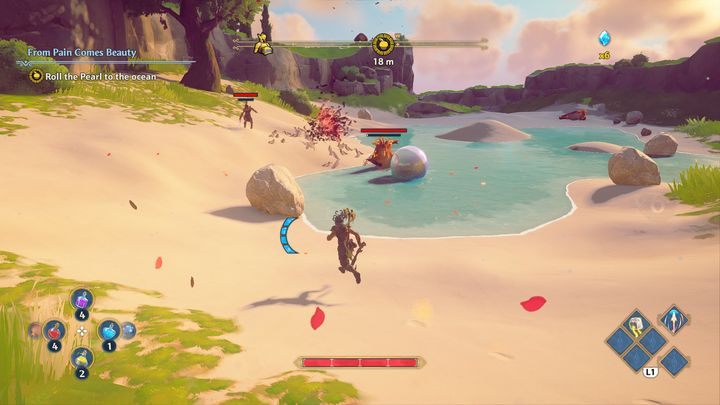 Gdy będziesz dostatecznie blisko znacznika, na twojej drodze staną kolejni przeciwnicy - Immortals Fenyx Rising: Piękno rodzi się w bólu - solucja, opis przejścia - Immortals Fenyx Rising - poradnik do gry