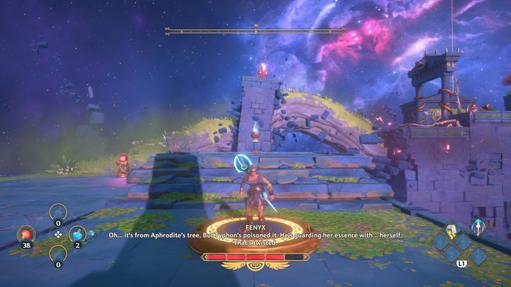 Uważaj na jasnozielony odór, który jest widoczny blisko pnia drzewa - Immortals Fenyx Rising: Złośliwa bogini - solucja, opis przejścia - Immortals Fenyx Rising - poradnik do gry