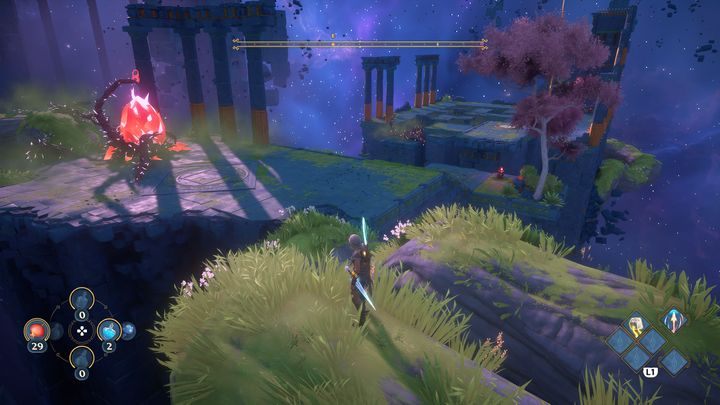 Teraz masz do wyboru pójście w lewo lub prawo, początkowo najlepiej będzie pójść właśnie w prawo - Immortals Fenyx Rising: Złośliwa bogini - solucja, opis przejścia - Immortals Fenyx Rising - poradnik do gry