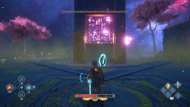 Aby pozbyć się trucizny, strzel w pochodnię i skieruj strzałę w nasiono, które znajduje się przed tobą - Immortals Fenyx Rising: Złośliwa bogini - solucja, opis przejścia - Immortals Fenyx Rising - poradnik do gry