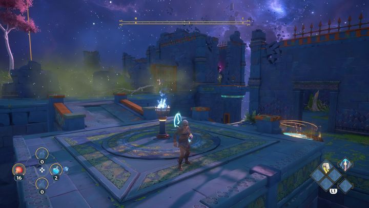 Idź dalej przed siebie, po lewej stronie znajduje się rozpalona pochodnia - Immortals Fenyx Rising: Złośliwa bogini - solucja, opis przejścia - Immortals Fenyx Rising - poradnik do gry