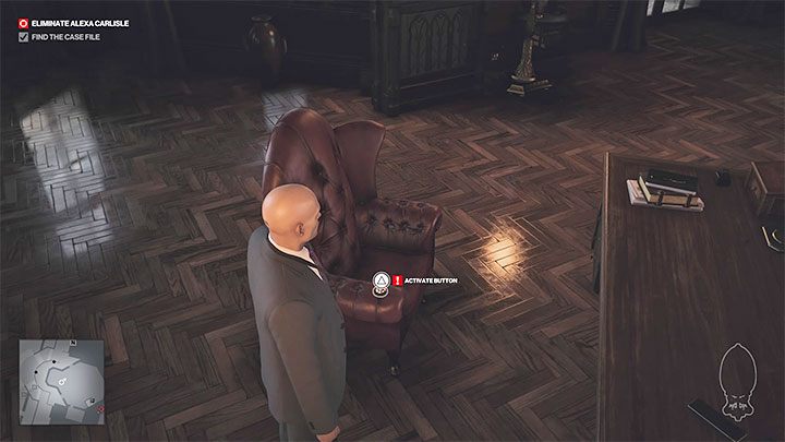 Zainteresuj się biurkiem w północnej części pomieszczenia - Hitman 3: Zagadka z ukrytym sejfem - Dartmoor, solucja - Hitman 3 - poradnik, solucja