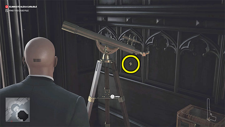 Drugi obrazek pokazuje teleskop - Hitman 3: Zagadka z ukrytym sejfem - Dartmoor, solucja - Hitman 3 - poradnik, solucja