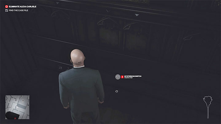 Dostanie się do tajnego pokoju od strony zachodniego korytarza wymaga użycia laski do chodzenia na przełączniku na podłodze - Hitman 3: Sekretne pokoje - jak otwierać? Dartmoor, solucja - Hitman 3 - poradnik, solucja