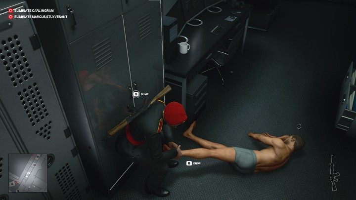 Ciała pokonanych lub obezwładnionych przeciwników możesz schować w wielu miejscach: w szafach, metalowych lub plastikowych kontenerach, skrzyniach, zrzucić je do studzienki kanalizacyjnej - Hitman 3: Ciała - jak się pozbyć? - Hitman 3 - poradnik, solucja