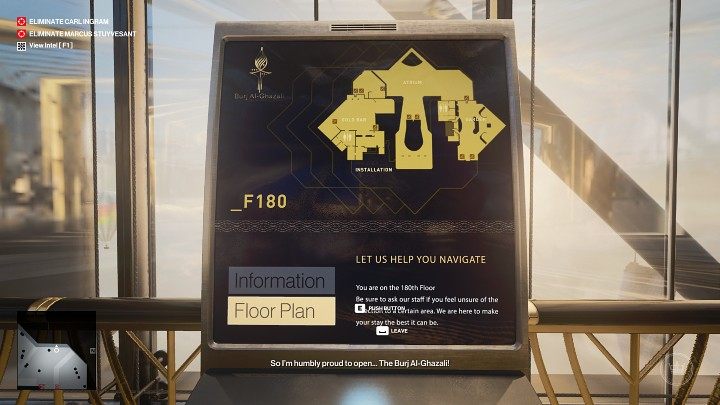 Z informacji zawartych w terminalu dowiesz się, że w pobliżu osobistej recepcji szejka jest serwerownia (punkt 27 na mapie) - Hitman 3: How The Mighty Fall - Dubaj, zadania fabularne, solucja - Hitman 3 - poradnik, solucja