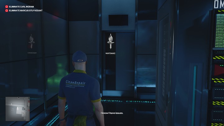 Pora zdobyć kartę dostępu, która umożliwi uruchomienie komputera - posiada ją jeden z członków grupy konserwacyjnej - Hitman 3: How The Mighty Fall - Dubaj, zadania fabularne, solucja - Hitman 3 - poradnik, solucja