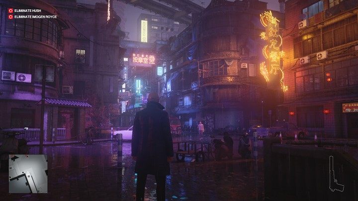 Po ulicach Chongqing i po niektórych budynkach, Agent 47 może swobodnie się poruszać, jednak by dostać się do pomieszczeń służbowych i strzeżonych stref mapy (placówka ICA, schronisko dla bezdomnych), trzeba będzie się nieco napracować - Hitman 3: End Of An Era, Chongqing - mapa, informacje o misji - Hitman 3 - poradnik, solucja