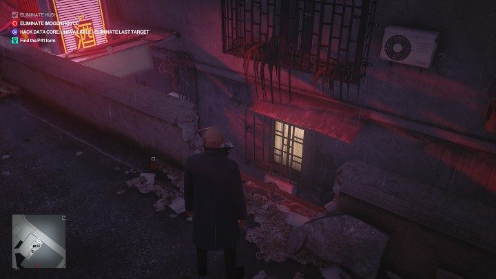 Gdy będziesz na dachu skręć w prawo i dojdź do wyrwy w murku - Hitman 3: Certainty Principle - Chongqing, zadania fabularne, solucja - Hitman 3 - poradnik, solucja
