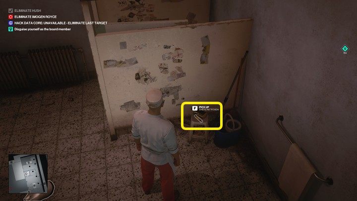 Zanim wyjdziesz, zabierz trutkę na szczury (Emetic Rat Poison), która leży w miejscu oznaczonym na powyższym obrazku - Hitman 3: Certainty Principle - Chongqing, zadania fabularne, solucja - Hitman 3 - poradnik, solucja