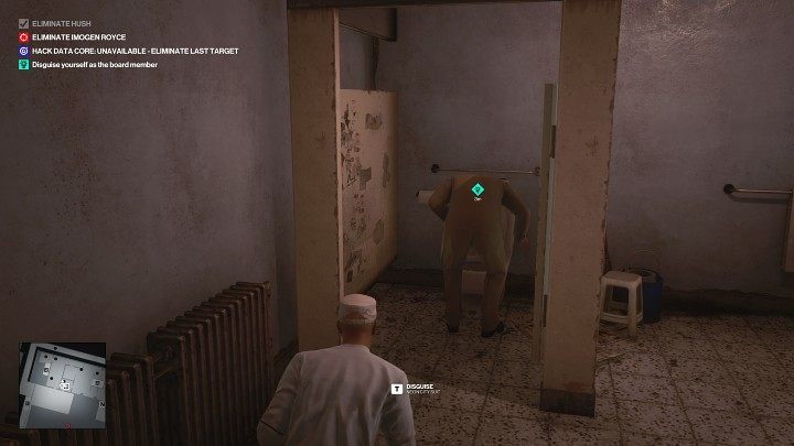 Wyjdź z kuchni i przejdź do łazienki - Hitman 3: Certainty Principle - Chongqing, zadania fabularne, solucja - Hitman 3 - poradnik, solucja