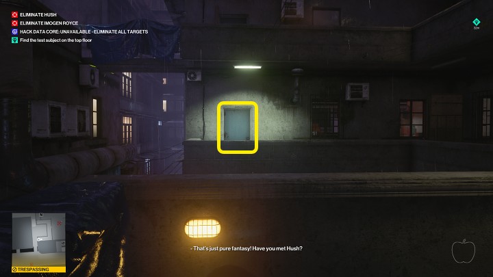 Przejdź balkonem do niebieskich drzwi - Hitman 3: Impulse Control - Chongqing, zadania fabularne, solucja - Hitman 3 - poradnik, solucja