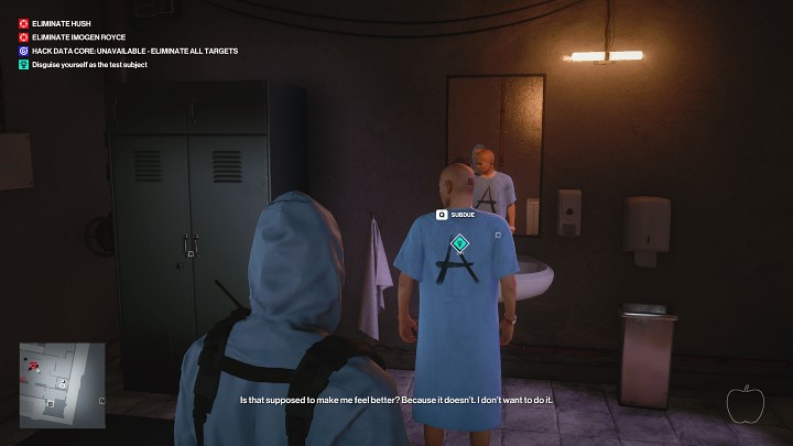 Skręć w prawo i przez wąskie drzwi wejdź do małego pomieszczenia (punkt 57 na mapie) - Hitman 3: Impulse Control - Chongqing, zadania fabularne, solucja - Hitman 3 - poradnik, solucja