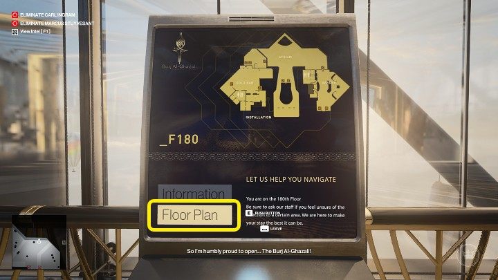 Przejdź do zakładki z planem pięter (Floor Plan), a mapa drapacza chmur Burj Al-Ghazali zostanie dodana do głównego menu - Hitman 3: Mapa Dubaju - jak odblokować? - Hitman 3 - poradnik, solucja
