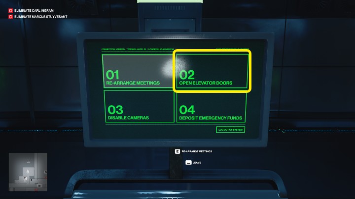 Klikając w drugi kafelek, otworzysz windę - Hitman 3: Mapa Dubaju (Burj Al-Ghazali) - jak opuścić? - Hitman 3 - poradnik, solucja