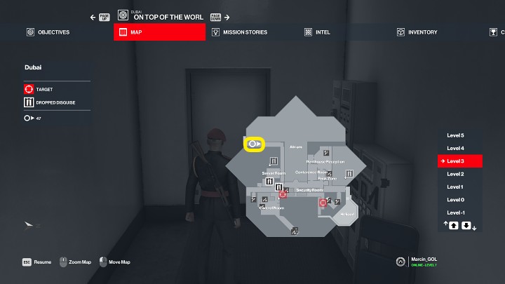 W pierwszej kolejności należy zdobyć strój ochroniarza penthouseu - Hitman 3: Carl Ingram - jak zabić? Dubaj, solucja - Hitman 3 - poradnik, solucja